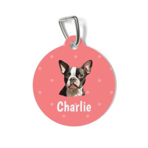 boston terrier personalized dog tag