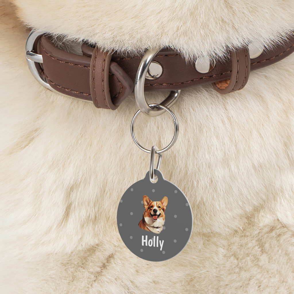 corgi personalized dog tag