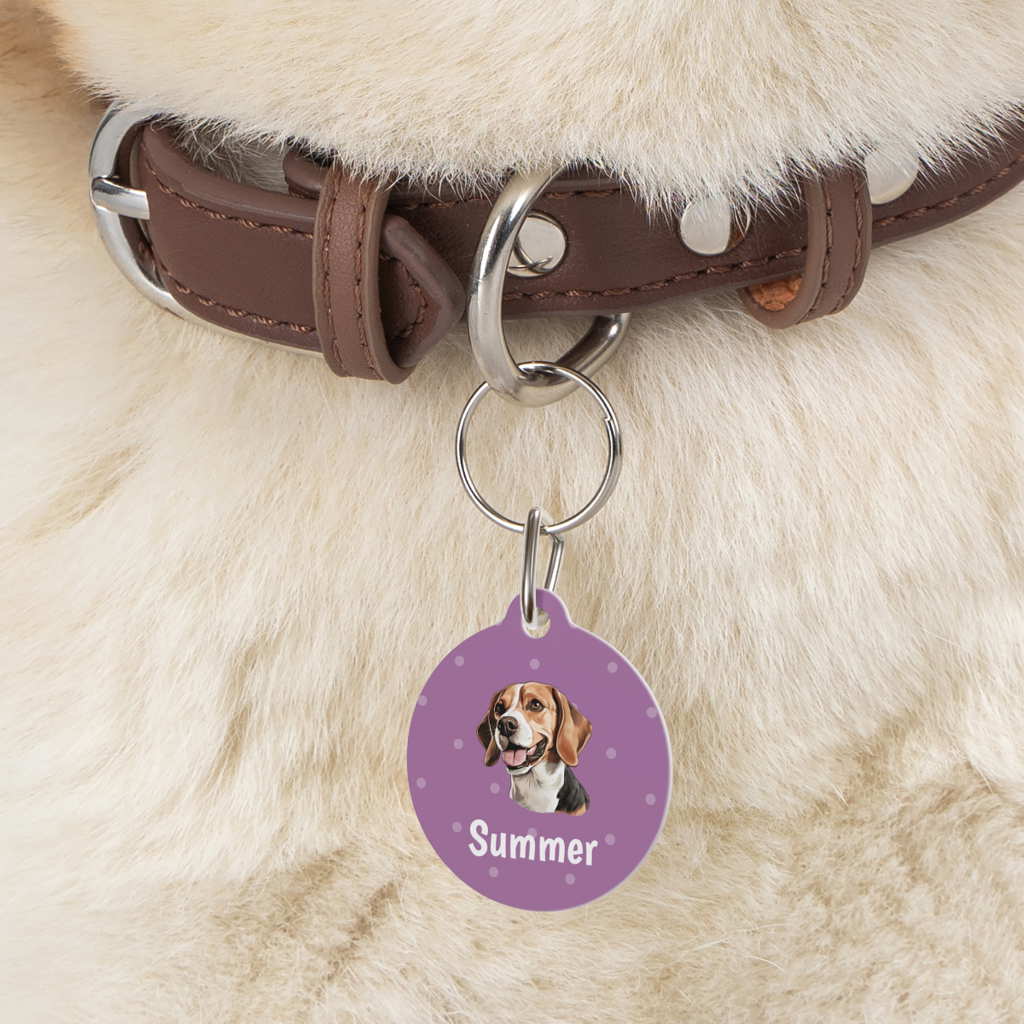 beagle personalized dog tag