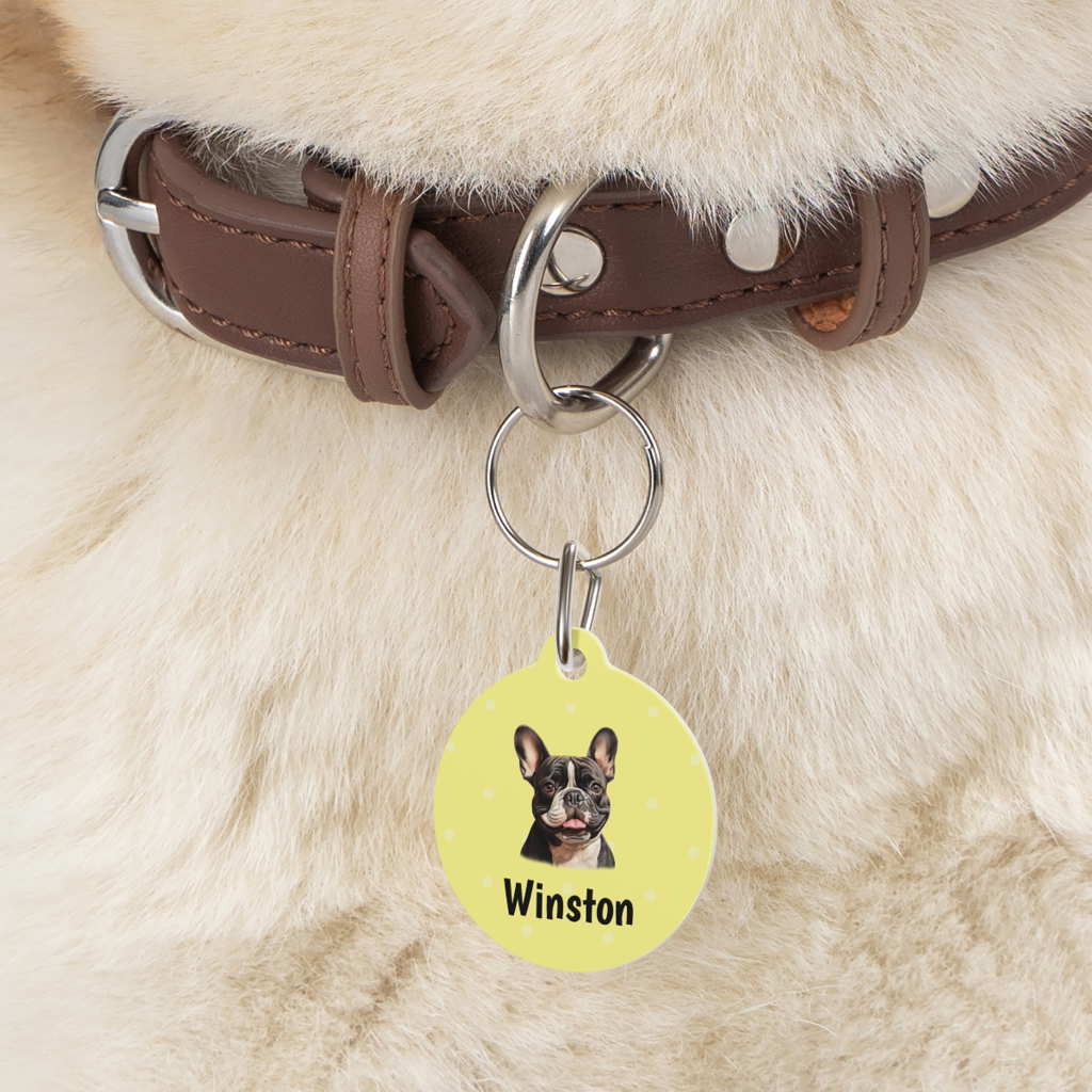 french bulldog personalized dog tag