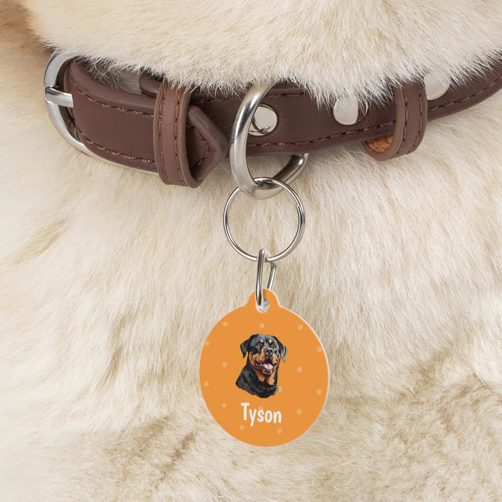 rottweiler personalized dog tag