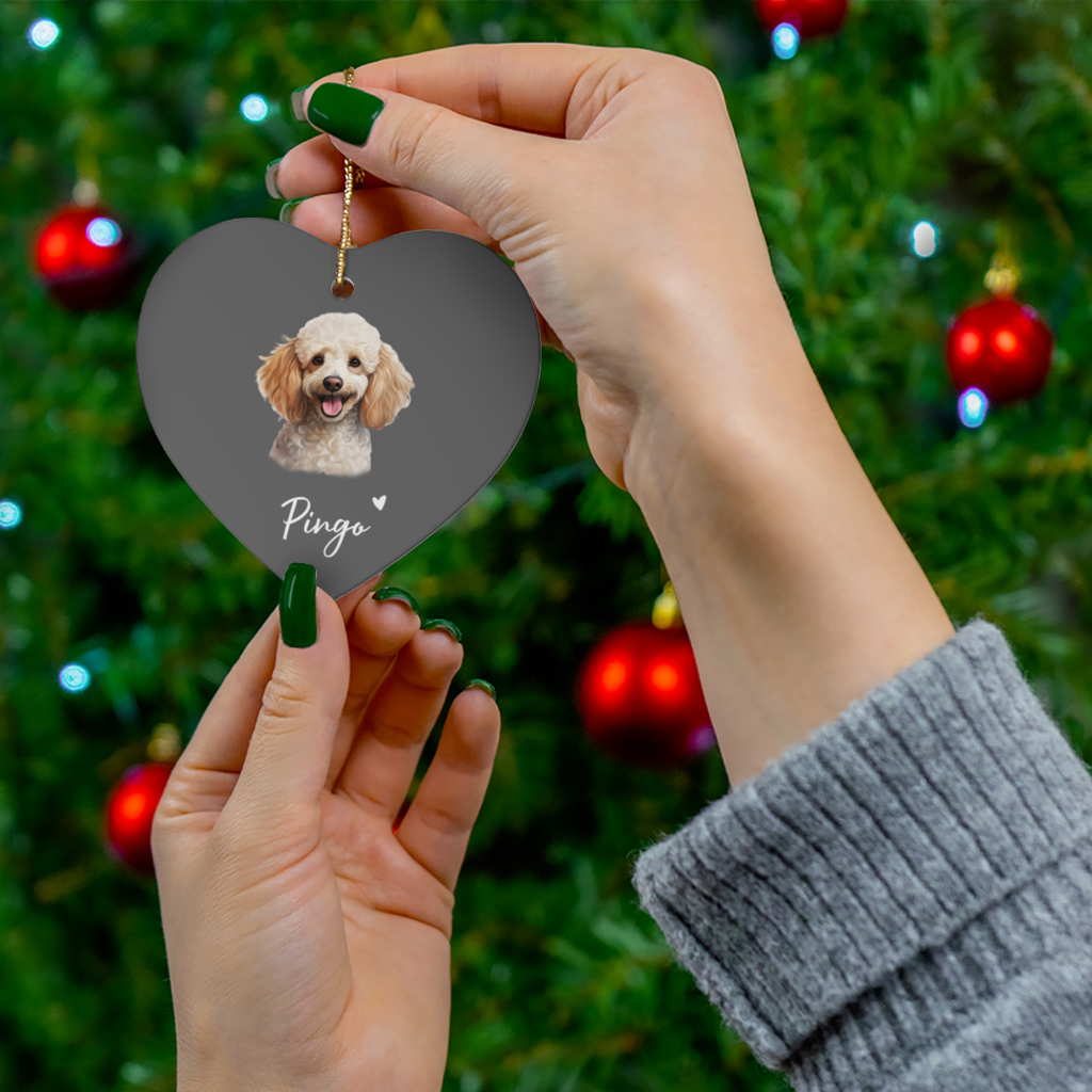 poodle personalized christmas ornament