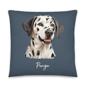 dalmatian personalized dog pillow