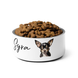 personalized chihuahua dog bowl