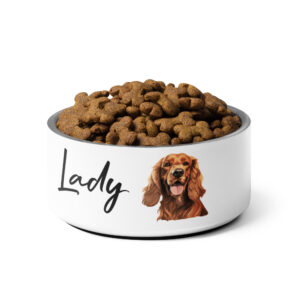 personalized english cocker spaniel dog bowl
