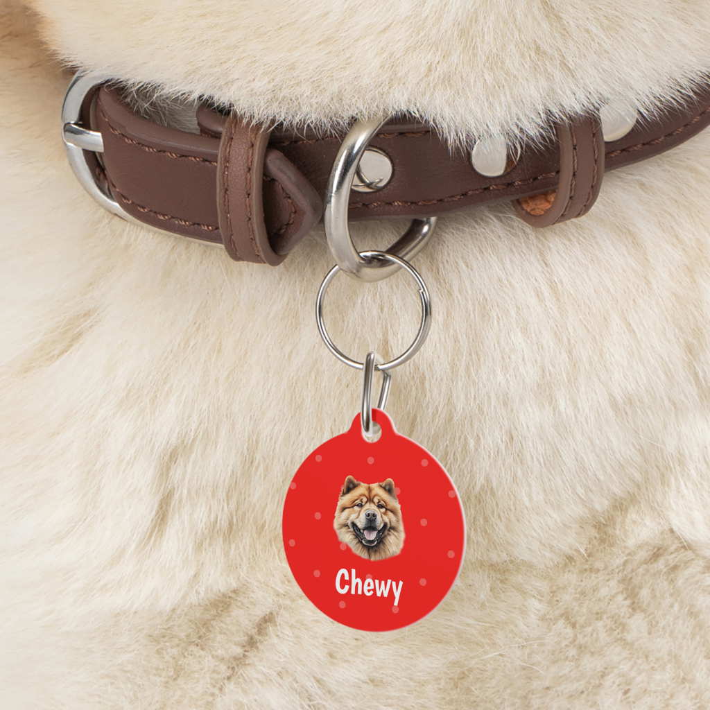 chow chow personalized dog tag