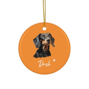 dachshund personalized christmas ornament