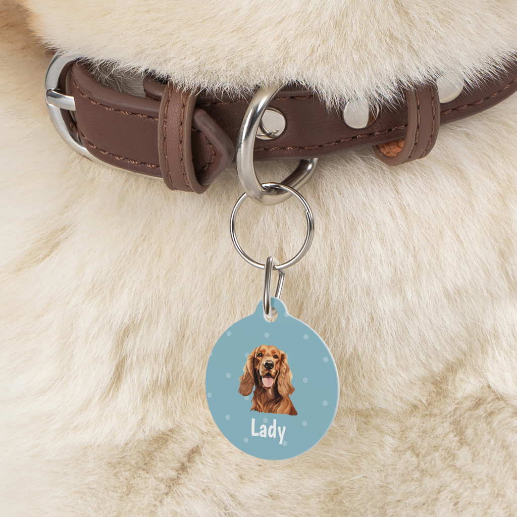 english cocker spaniel personalized dog tag