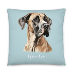 great dane personalized dog pillow