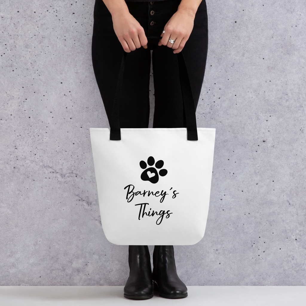 personalized dog stuff tote bag