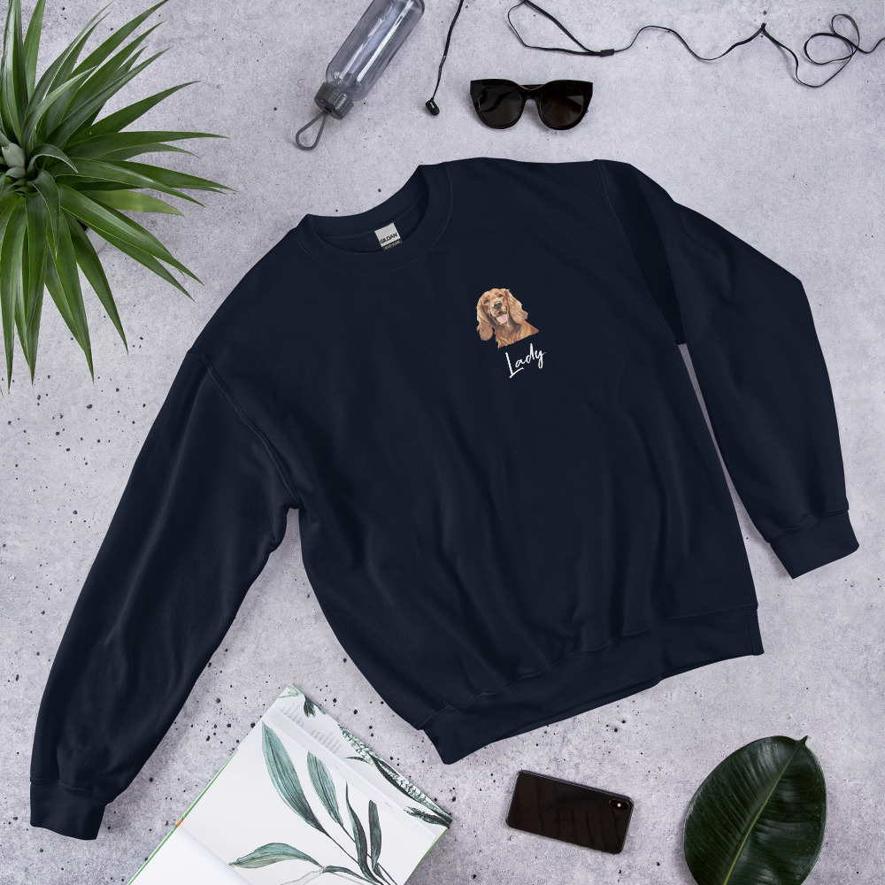personalized english cocker spaniel breed sweatshirt